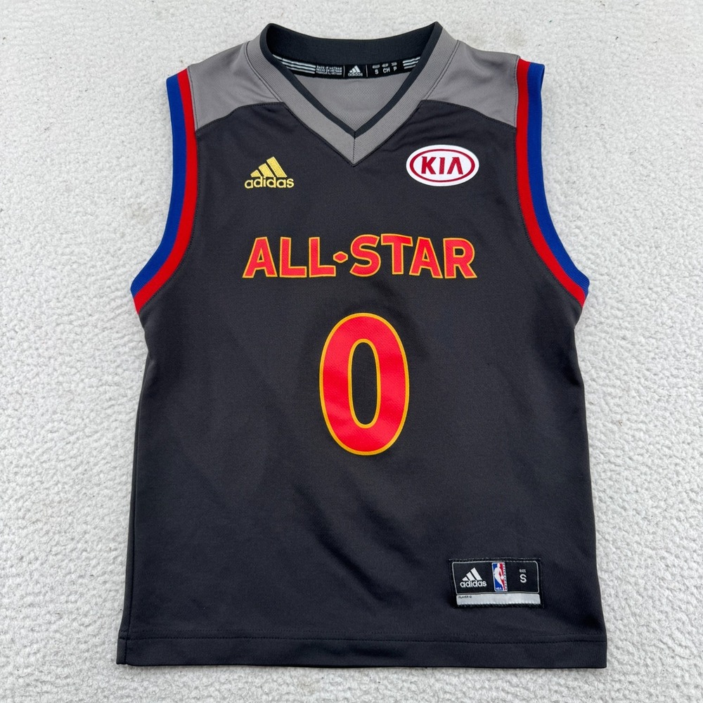 Adidas 2017 NBA All Star Game Russell Westbrook Jersey Youth Small Gray Swingman
